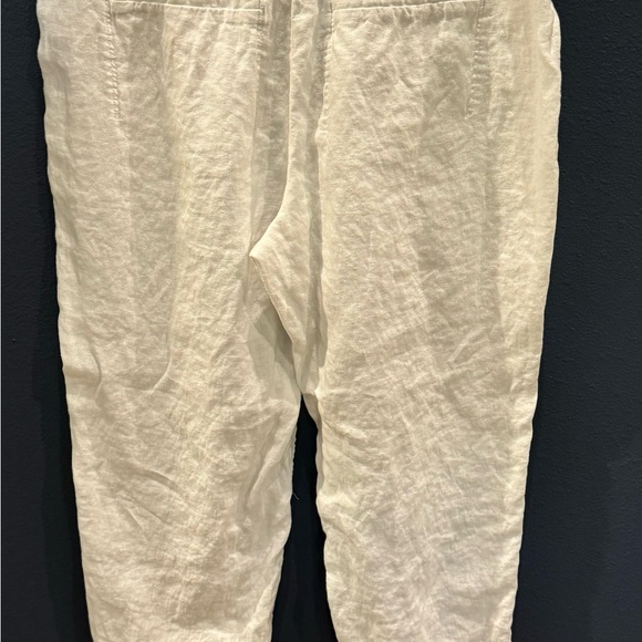 Athleta Cabo Linen Jogger Pants Tapered Calla Lily White Women’s Plus Size 16 - Picture 5 of 6